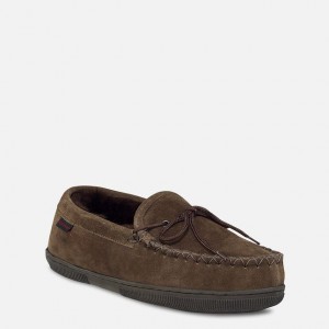 Red Wing Fleece-Gevoerde Suede Loafer Pantoffels | WBVD-25614